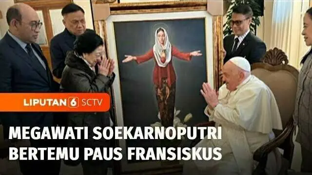 VIDEO: Bawa Cenderamata Istimewa, Megawati Temui Paus Fransiskus