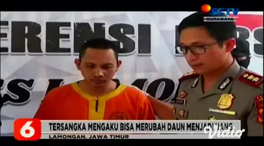 Seorang dukun palsu di Lamongan berinisial AG warga Dusun Mloko Desa Gempoltukmloko Kecamatan Sarirejo Kabupaten Lamongan, Jawa Timur. terpaksa diringkus Tim Satreskrim Polres Lamongan. Pria yang sehari sebagai buruh tani itu mengaku dapat menggandak...