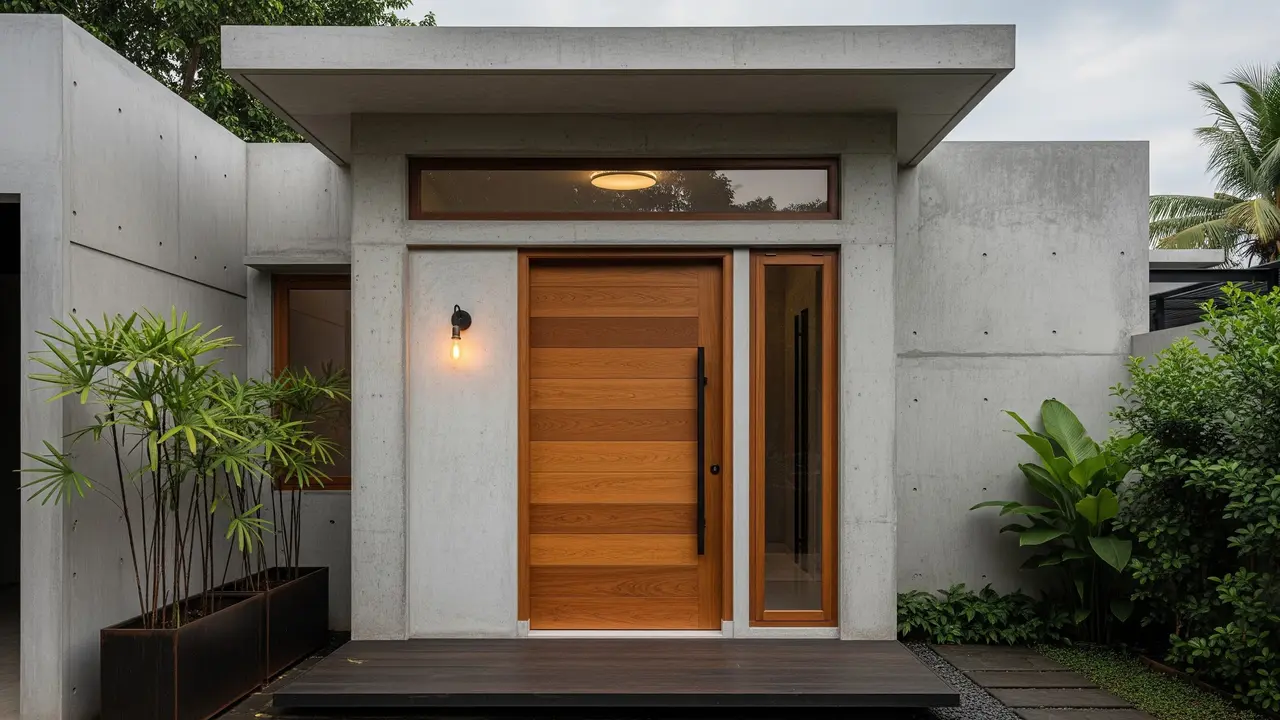 Model Gambar Pintu Satu Depan Rumah Minimalis