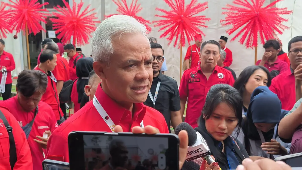 Ganjar di Rakernas PDIP