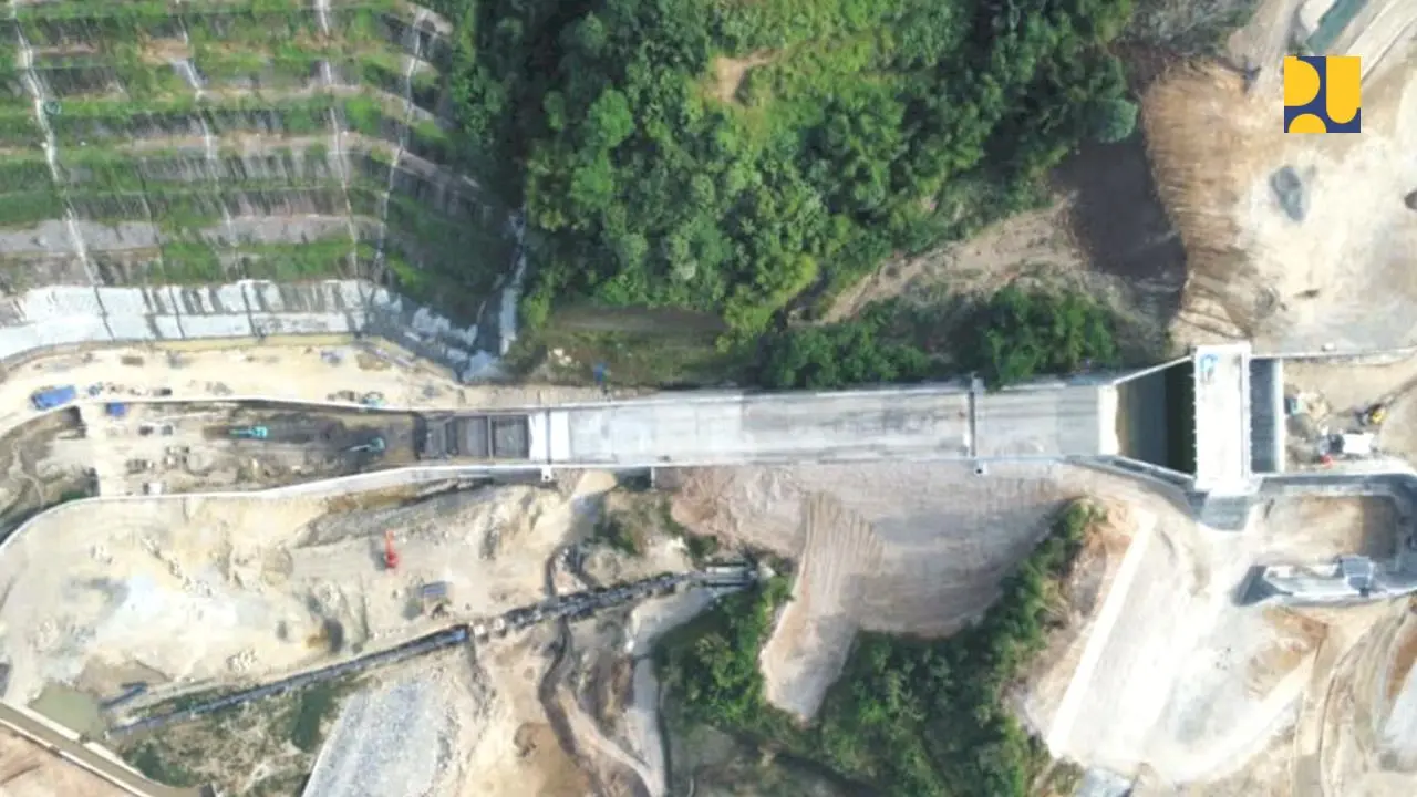 Proyek Bendungan Jlantah di Karanganyar, Jawa Tengah.