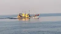 KKP berhasil menangkap satu kapal ikan asing berbendera Malaysia di Selat Malaka (dok: KKP)