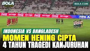 Momen Hening Cipta Sebelum Indonesia vs Bangladesh, Mengenang 4 Tahun Tragedi Kanjuruhan