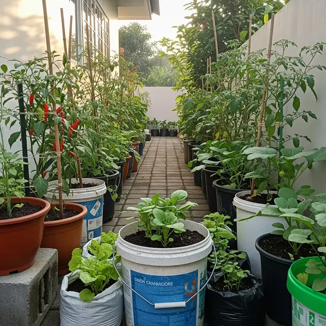 Ide Konsep Pekarangan Rumah yang Produktif dan Estetik (AI Generated)