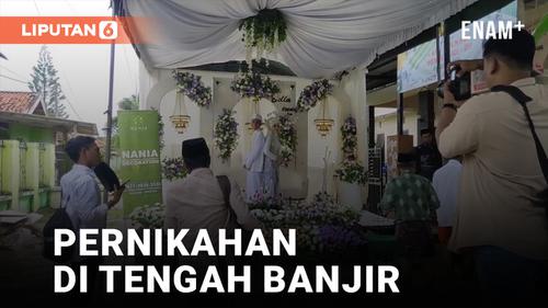 VIDEO: Pesta Pernikahan di Tengah Banjir