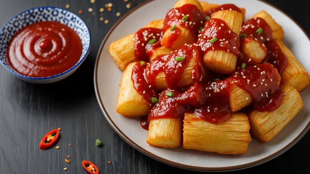 Singkong Saus Gochujang (AI Generated)