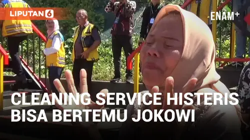 VIDEO: Cleaning Service di Sulawesi Utara Menangis Usai Bertemu dan Bersalaman dengan Jokowi