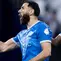 Striker Al Hilal, Karim Benzema, berselebrasi setelah mencetak gol ke gawang Al Faisaly pada pertandingan pembuka Liga Pro Saudi di Kingdom Arena, Sabtu (15-8-2026). Al Hilal menang 4-2. (Dok. X @AlHilal_FC)