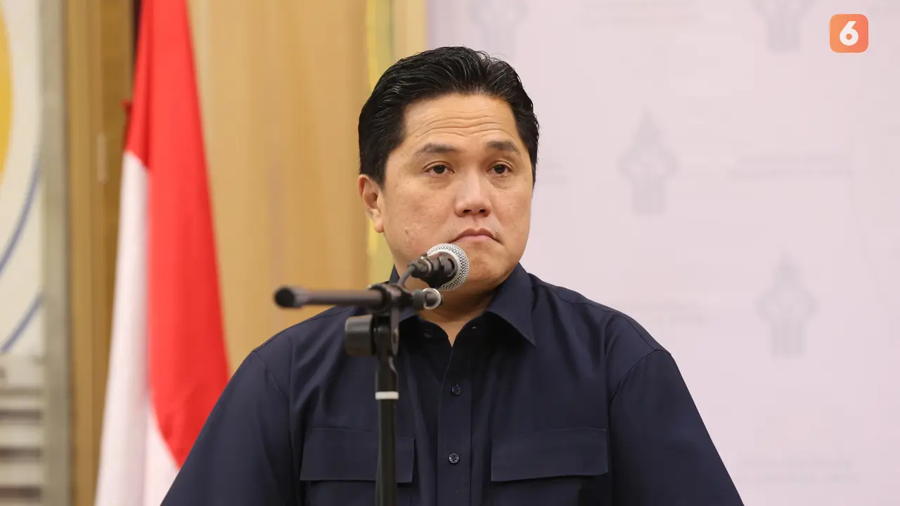 Ketua umum PSSI, Erick Thohir di Kemenpora