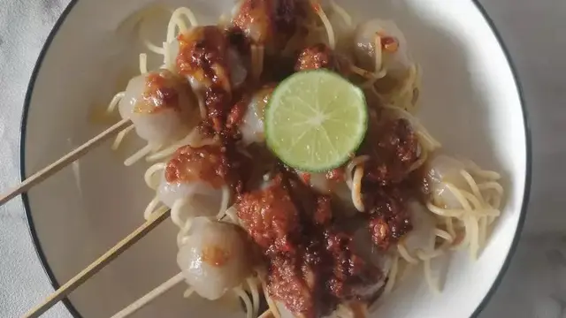 Resep cilok ayam gurita bumbu kacang. (dok. Cookpad @Ratihanggraeni27)