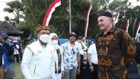 Menpora Zainudin Amali saat menghadiri pembukaan World Surfing League (WSL) Championship Tour 2022 di PAntai Plengkung (G-Land), Banyuwangi.