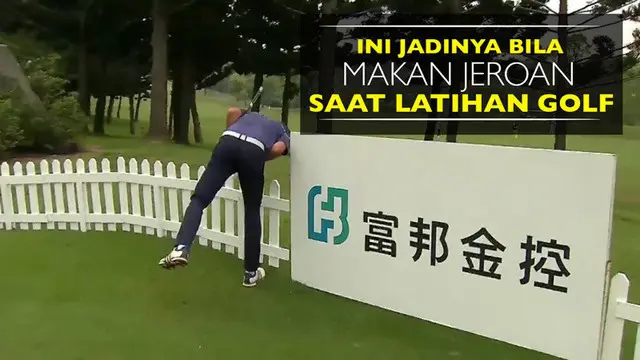 Atlet Golf Dunia Berlatih Sembari Makan Jeroan Ayam