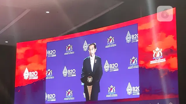 Presiden Jokowi di B20 Summit.