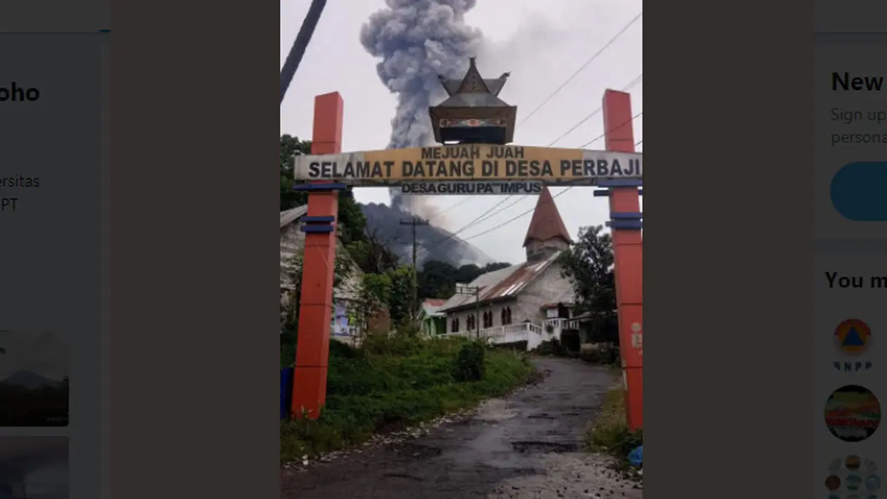 Gunung Sinabung Meletus, Semburkan Awan Panas Hingga 2 Ribu Meter