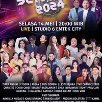 SCTV Music Awards 2024 akan berlangsung di Studio 6 Emtek City-Jakarta pada hari Selasa, 14 Mei 2024 LIVE pukul 20.00 WIB. (Dok. via SCTV)