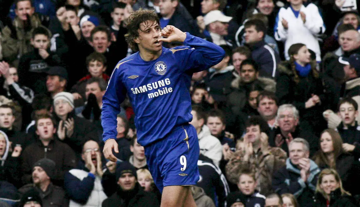 2. Hernan Crespo (Inter Milan) - Performa positif di Serie A membuat Chelsea mengucurkan dana 24 juta euro (Rp 372,22 miliar) untuk memboyongnya. Namun dia gagal menunjukan permainan terbaiknya di Stamford Bridge. (EPA/Hugo Philpott)