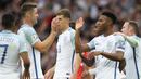  Inggris menang 2-0 atas Malta pada pertandingan Grup F kualifikasi Piala Dunia 2018 zona Eropa di Stadion Wembley, London, Sabtu (8/10/2016). Dua gol Inggris dicetak Daniel Sturridge dan Dele Alli. (AFP/Ian Kington)