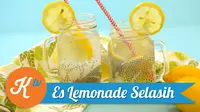 Rasakan sensasi segar es lemonade selasih, saat dahaga dan cuaca panas datang. (Foto: Kokiku Tv)