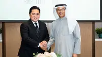 Penandatanganan Nota Kesepahaman (MoU) antara Erick dan Chairman Eagle Hills, Mohamed Ali Rashed Alabbar. (Foto: Istimewa)