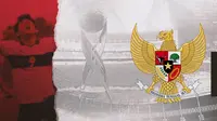 Timnas Indonesia U-16 dan Trofi Piala Dunia U-17. (Bola.com/Dody Iryawan)