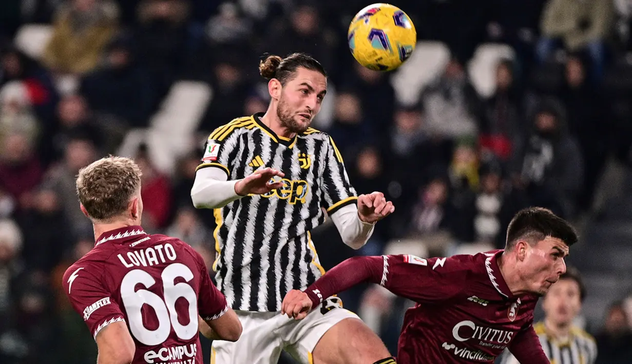 Keenam gol Juventus dilesakkan Fabio Mireti, Andrea Cambiaso, Daniele Rugani, aksi bunuh diri Dylan Bronn, Kenan Yildiz dan Timothy Weah. (Marco Alpozzi/dpa via AP)