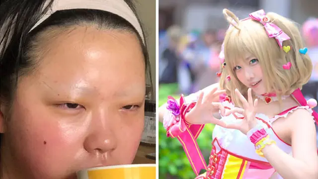 Begini 7 Muka Asli Cosplayer Bila Tak Pakai Make Up, Beda Banget