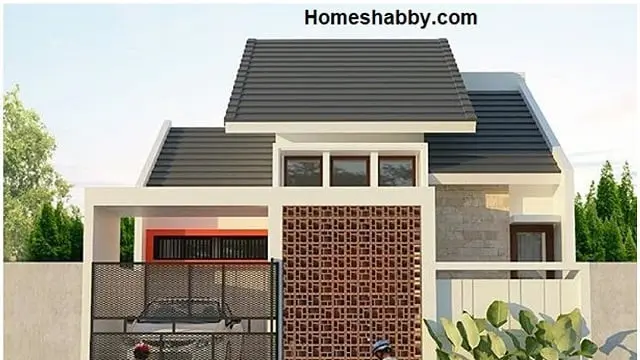 Desain Rumah 8x10 1 Lantai dengan Fasad Minimalis Mewah