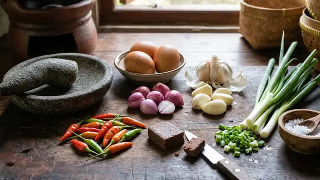 Resep Telur Dadar Penyet Sambal Terasi (AI Generated)