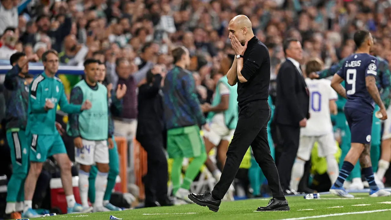Pelatih Manchester City Pep Guardiola di Liga Champions