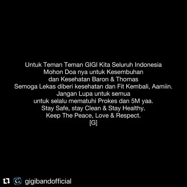Pengumuman Sakitnya Thomas Gigi
