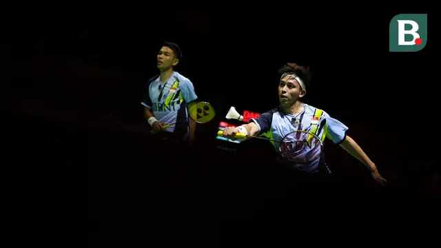 Fajar Alfian/Muhammad Rian Ardianto pada babak perempat final Indonesia Masters 2023