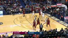 Berita video game recap NBA 2017-2018 antara New Orleans Pelicans melawan Cleveland Cavaliers dengan skor 123-101.