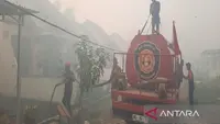 Permukiman Dekat Bandara Syamsudin Noor Dikepung Asap Kebakaran Hutan