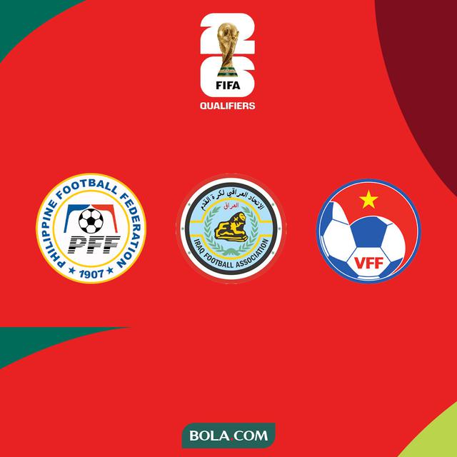 Kualifikasi Piala Dunia 2026 - Logo Federasi Filipina, Irak, Vietnam
