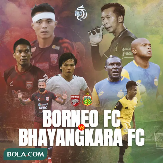 BRI Liga 1 - Duel Antarlini - Borneo FC Vs Bhayangkara FC
