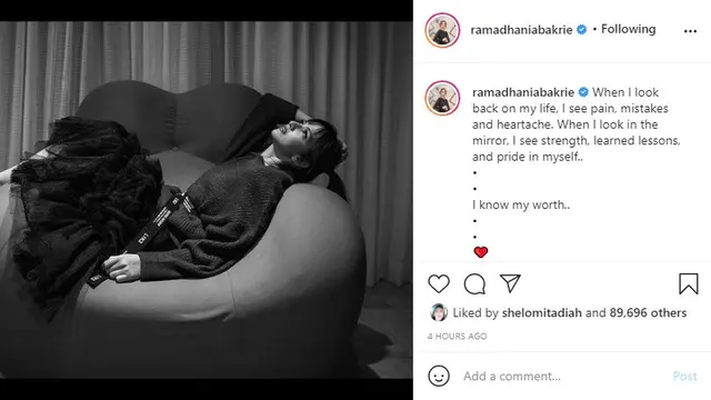 Nia Ramadhani (Foto: Instagram/@ramadhaniabakrie)