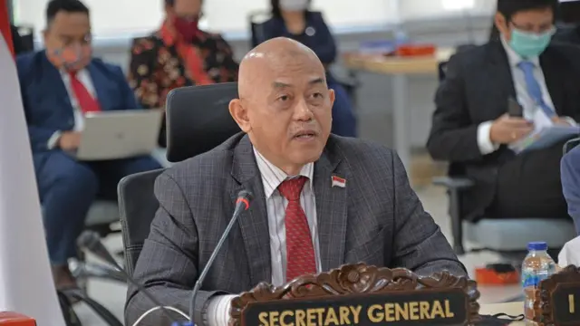 Sekretaris Jenderal Kemenhub Djoko Sasono menghadiri rangkaian pertemuan ke-49 ASEAN Senior Transport Officials Meeting (STOM) yang dilaksanakan secara virtual. (Dok Kemenhub)