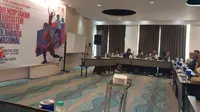 Kemenpora menggelar FGD Media sebagai partner strategis dalam menciptakan ekosistem industri olahraga nasional di kawasan Petamburan, Jakarta, Senin (14/8/2023). (Bola.com/Wiwig Prayugi)