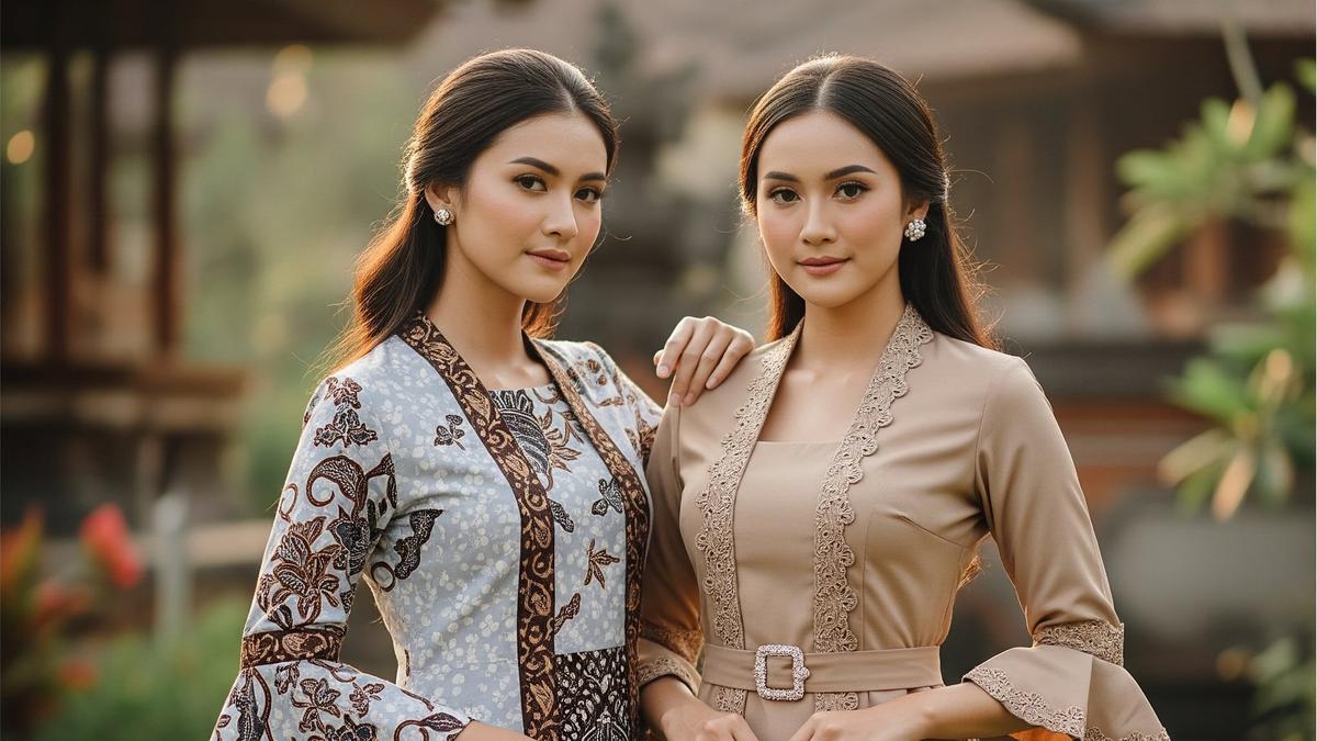 Menawan dengan Batik Kombinasi Brokat Lengan Ruffle Modern, Ini 10 Inspirasi Gaya Terkini