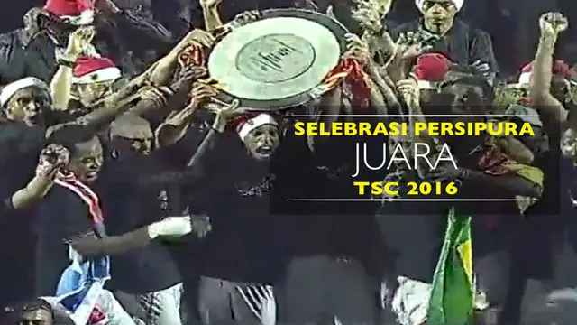 Selebrasi Persipura Jayapura Juara TSC 2016