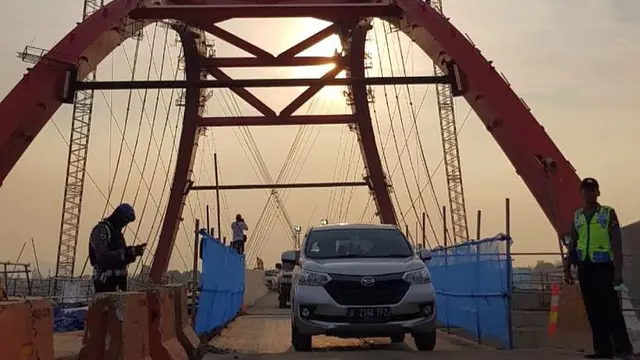 Jembatan Kali Kuto memiliki panjang 164 meter, dimana panjang bentang utama 100 meter dan jalan pendekat di sebelah barat dan timur masing-masing 32 meter. (Dok Kementerian PUPR)