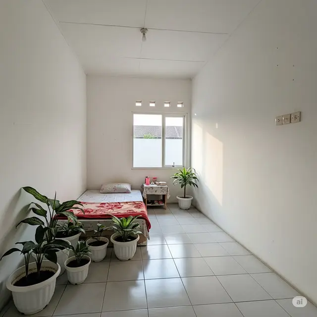 Rumah Sederhana Cat Putih. Foto: Gemini