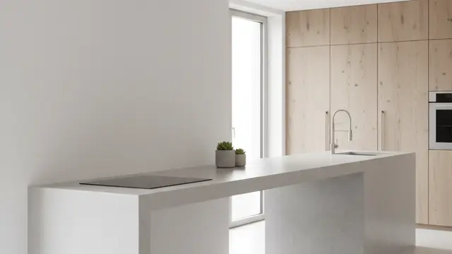 Model Meja Dapur Cor Gaya Floating / Mengapung