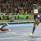 Berkat aksi meluncurnya ke garis Finish, Miller berhasil mencatatka waktu 49,44 detik, sementara Allyson Felix dengan waktu 49,51 detik.