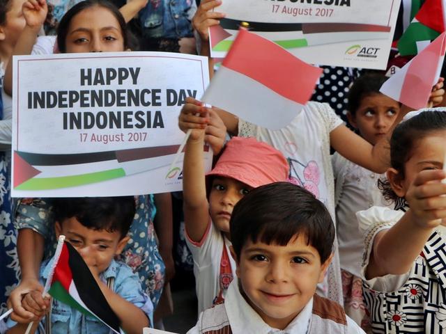 Merinding Lagu Indonesia Raya Berkumandang Di Palestina Citizen6 Liputan6 Com