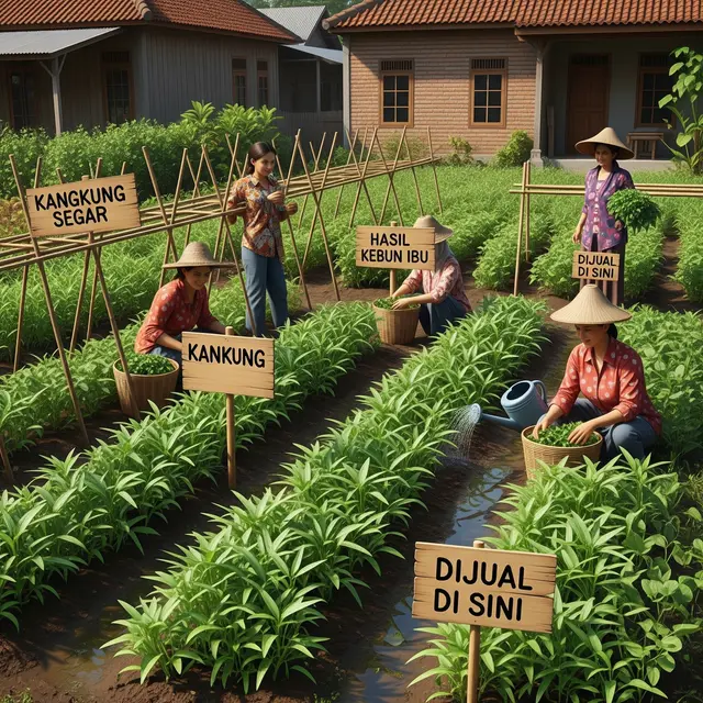 Kebun Sayur Sederhana yang Bisa Dijual oleh Ibu-Ibu (Gemini AI)