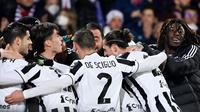 Hasil ini membuat Juventus hanya perlu hasil imbang di leg kedua pada April mendatang untuk maju ke final, sementara Fiorentina harus menang setidaknya dengan selisih dua gol untuk lolos ke laga puncak. (AFP/Alberto Pizzoli)