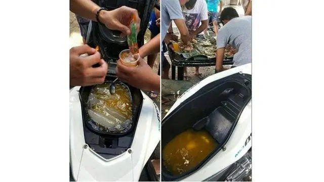 Jok motor diisi barang-barang nyeleneh (Ist)