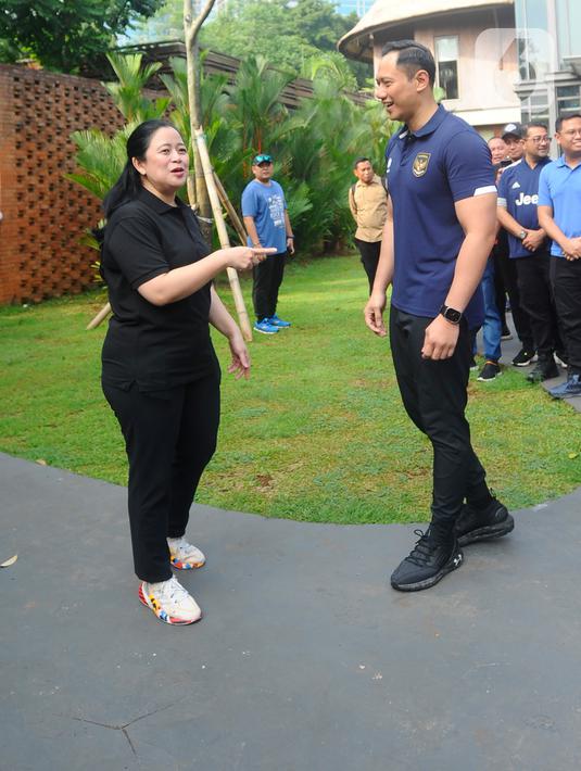Adapun AHY sebelumnya terlebih dahulu melakukan jalan pagi di car free day (CFD) Sudirman-Thamrin. (merdeka.com/ Arie Basuki)