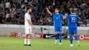 Pesta gol Yunani diawali oleh Dimitrios Pelkas yang menuntaskan umpan Dimitris Giannoulis pada menit ke-9. (AP Photo/Yorgos Karahalis)